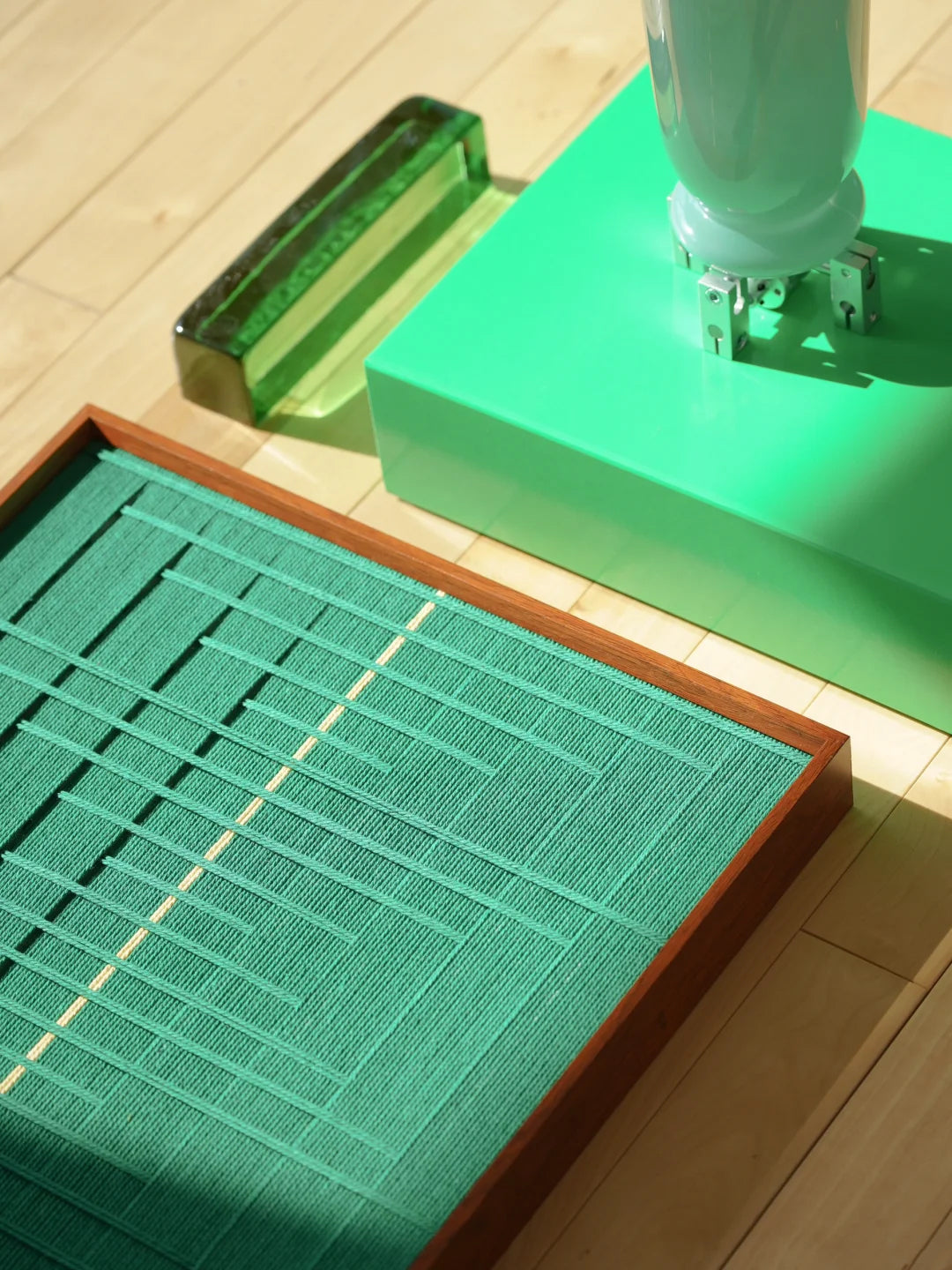 Verdant Beam Decorative Woven Wall Art Panel