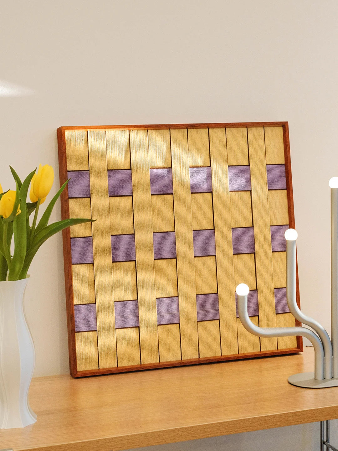Lavender Sumbeam Decorative Woven Wall Art Panel