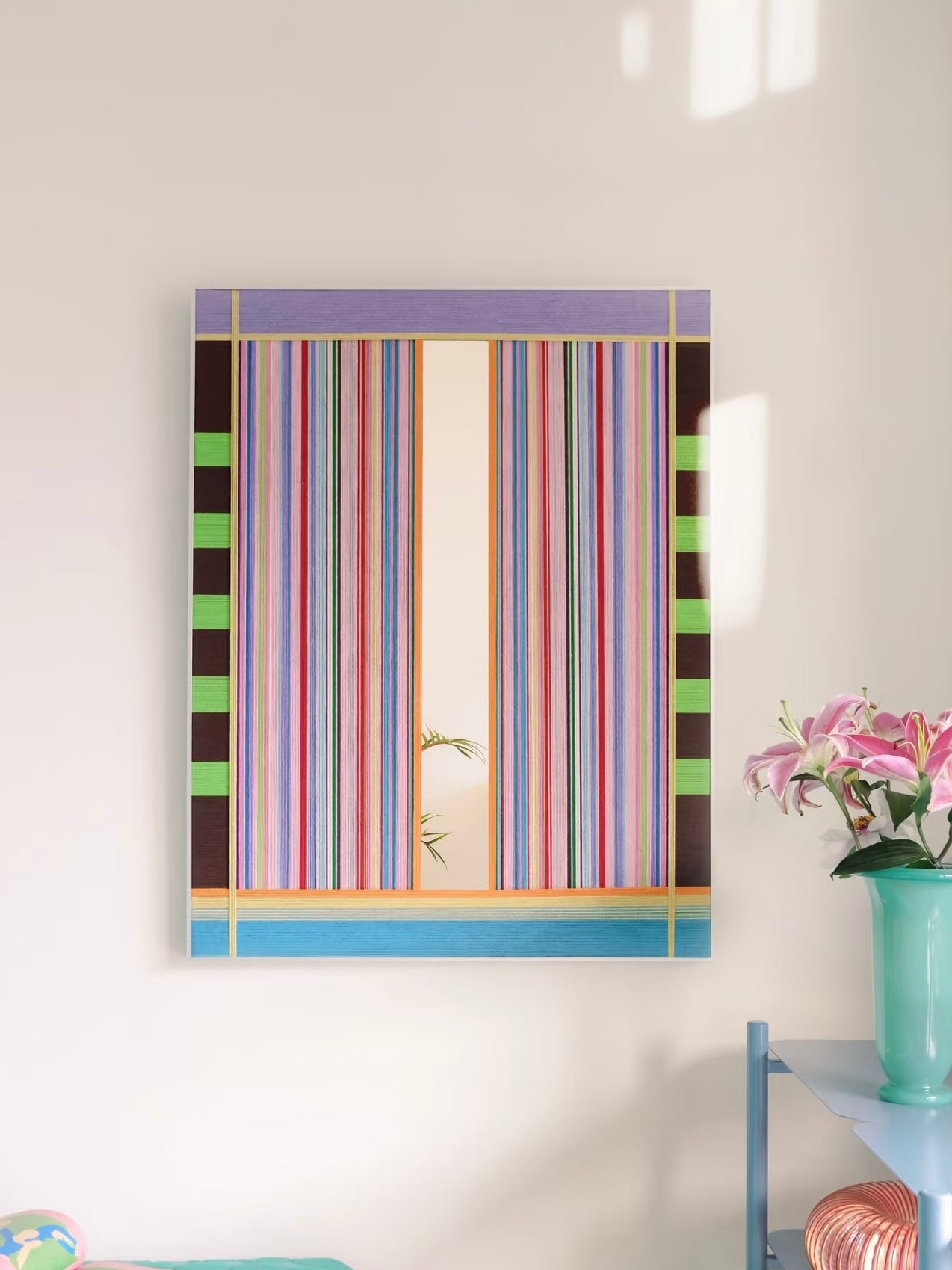SpringTide Decorative Woven Mirror Wall Art Panel