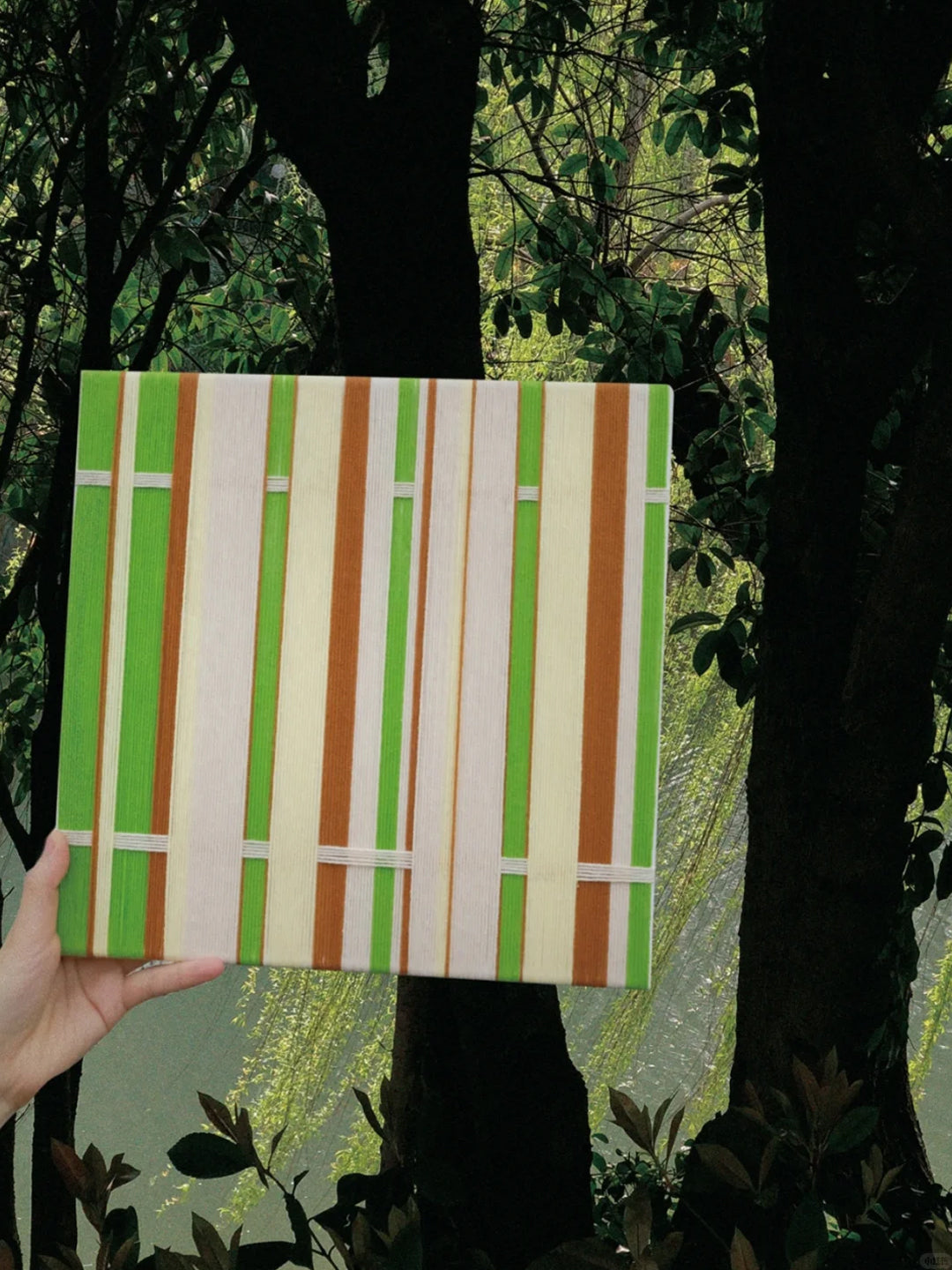 New Leaf Decorative Woven Wall Art Panel
