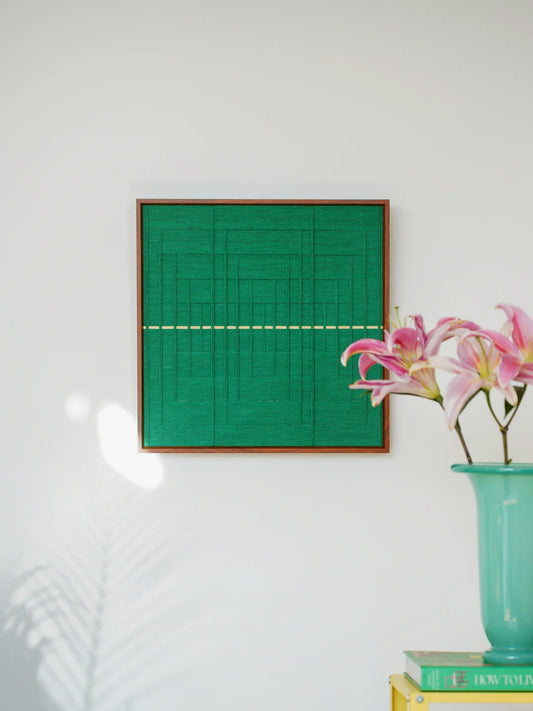 Verdant Beam Decorative Woven Wall Art Panel