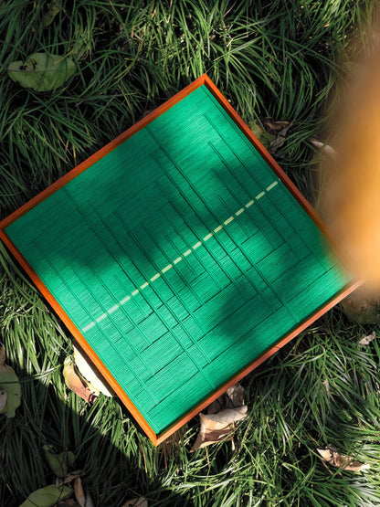 Verdant Beam Decorative Woven Wall Art Panel