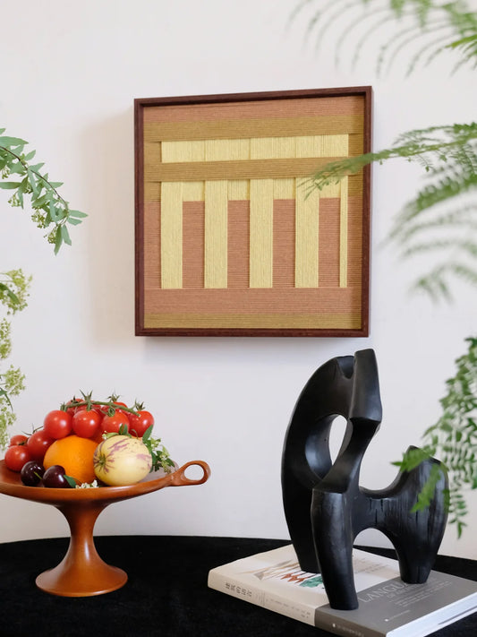 Saffron Dune Decorative Woven Wall Art Panel