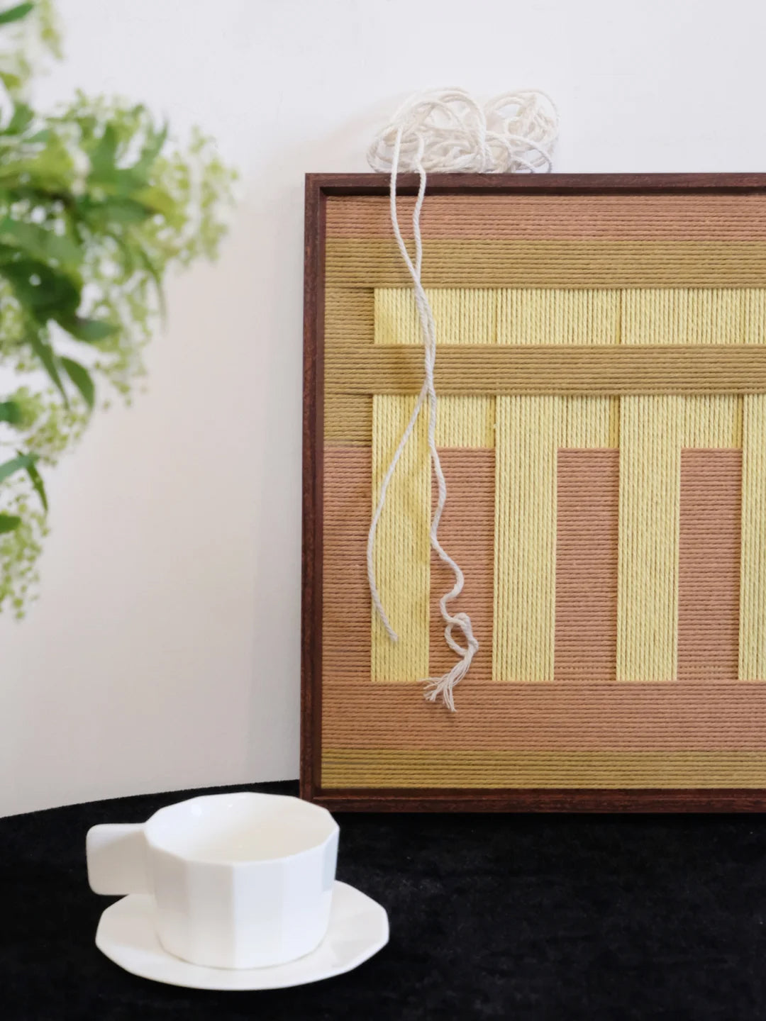 Saffron Dune Decorative Woven Wall Art Panel