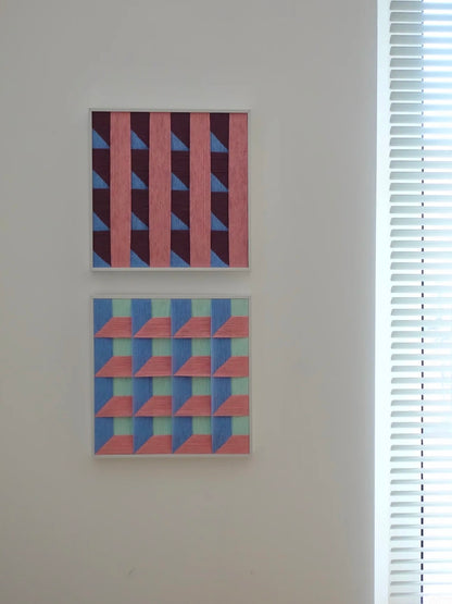 Horizon Hues Duo Decorative Woven Wall Art Panel