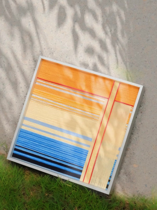 Golden Hour Decorative Woven Wall Art Panel